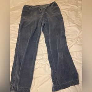 J Jill 20Tall Dusty Blue Corduroy Pants. 31.5 inseam